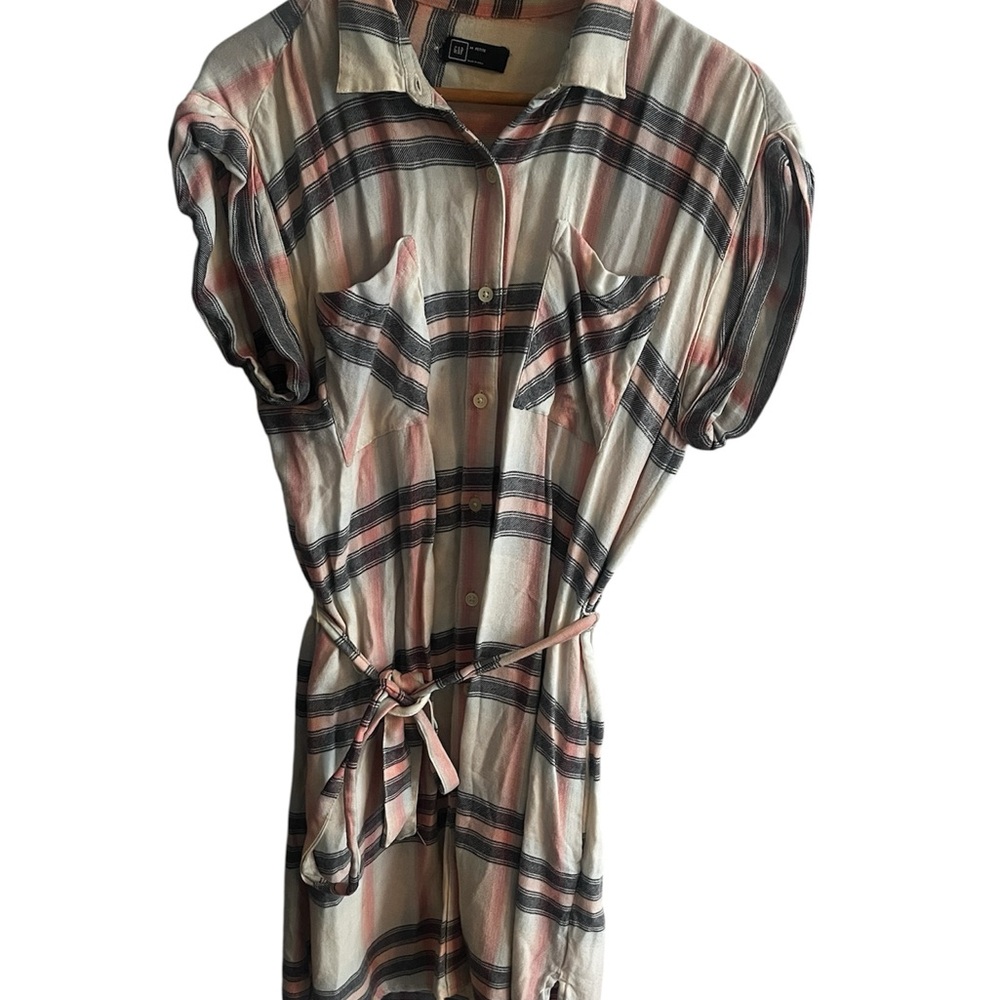 GAP Plaid Dress in Pink and Black